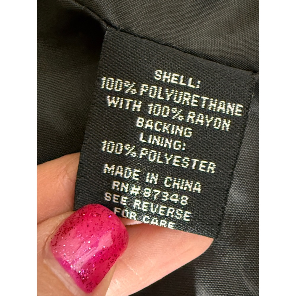 Sabrina Lauren Jacket Size 2X Womens Black Faux Leather PERFECT CONDITION - Picture 13 of 14